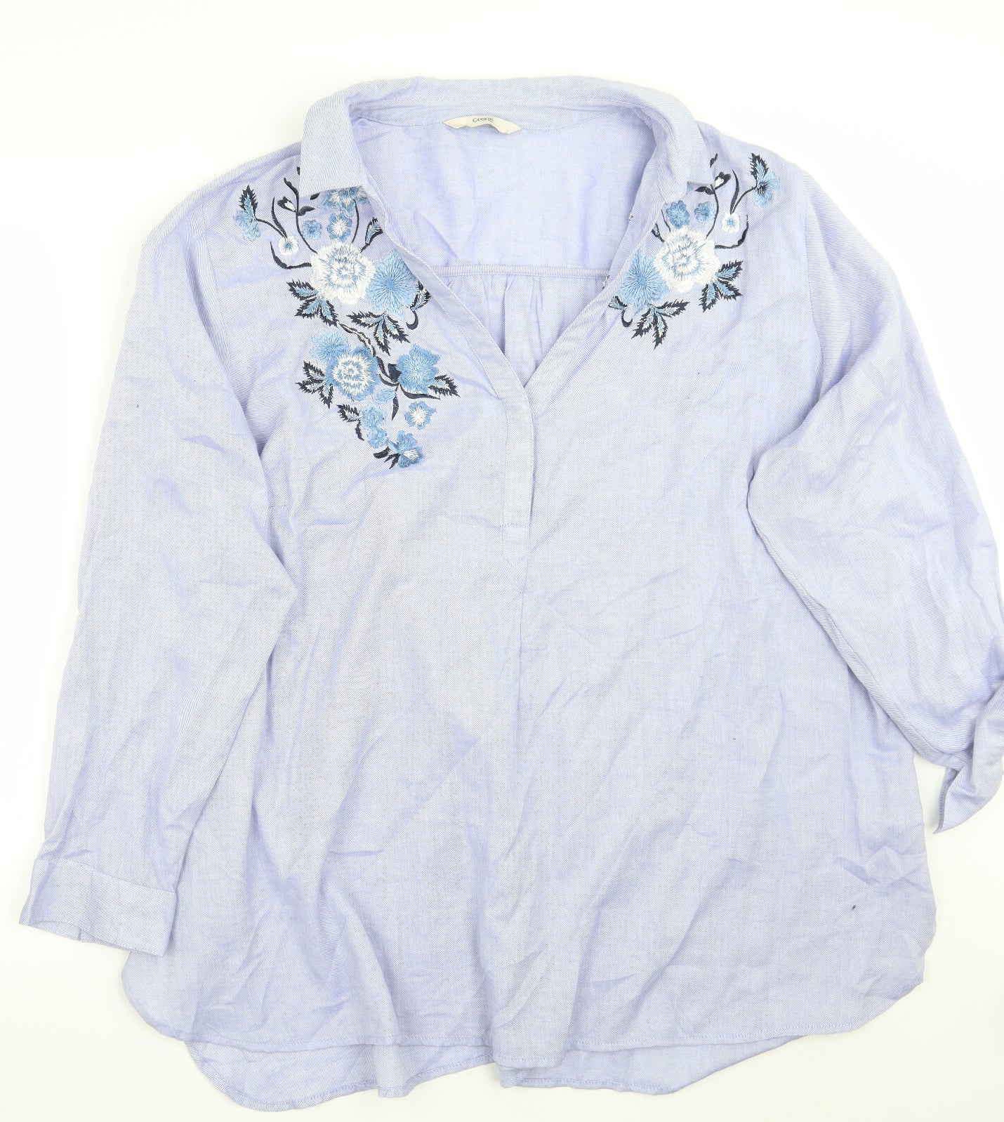 George Womens Blue   Basic Blouse Size 24