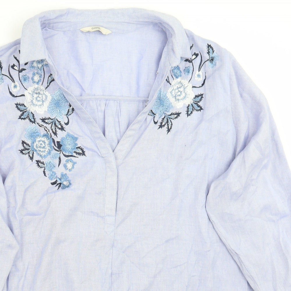 George Womens Blue   Basic Blouse Size 24
