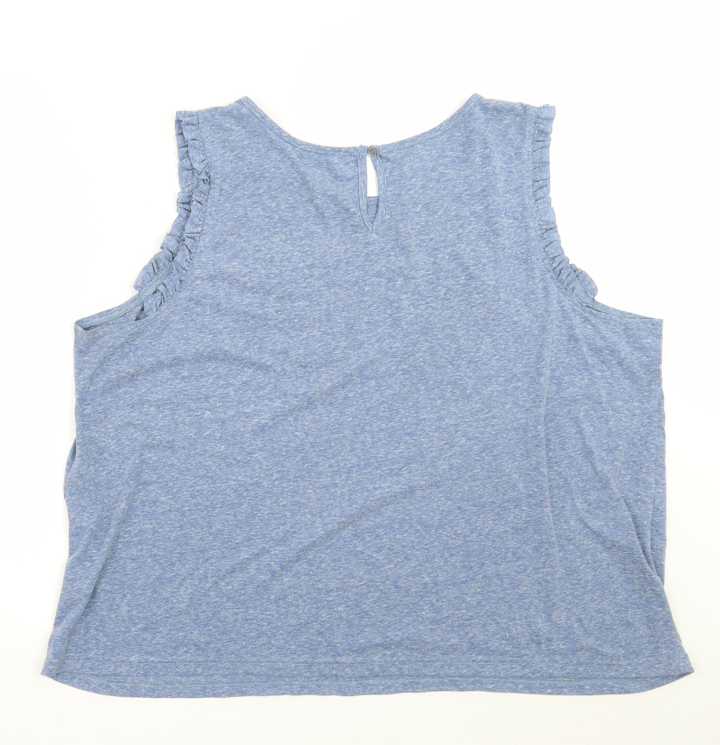 George Womens Blue Floral  Basic Tank Size 22