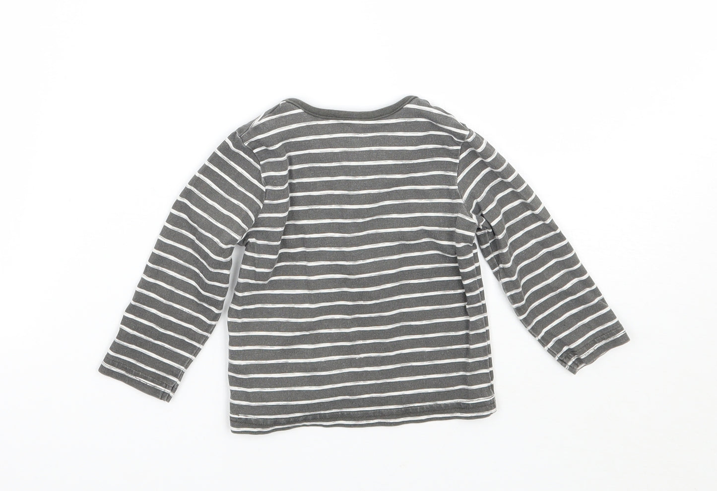 TU Baby Grey Striped  Basic T-Shirt Size 3-6 Months