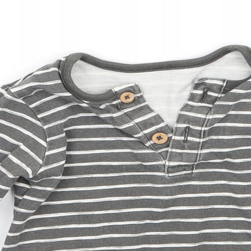 TU Baby Grey Striped  Basic T-Shirt Size 3-6 Months