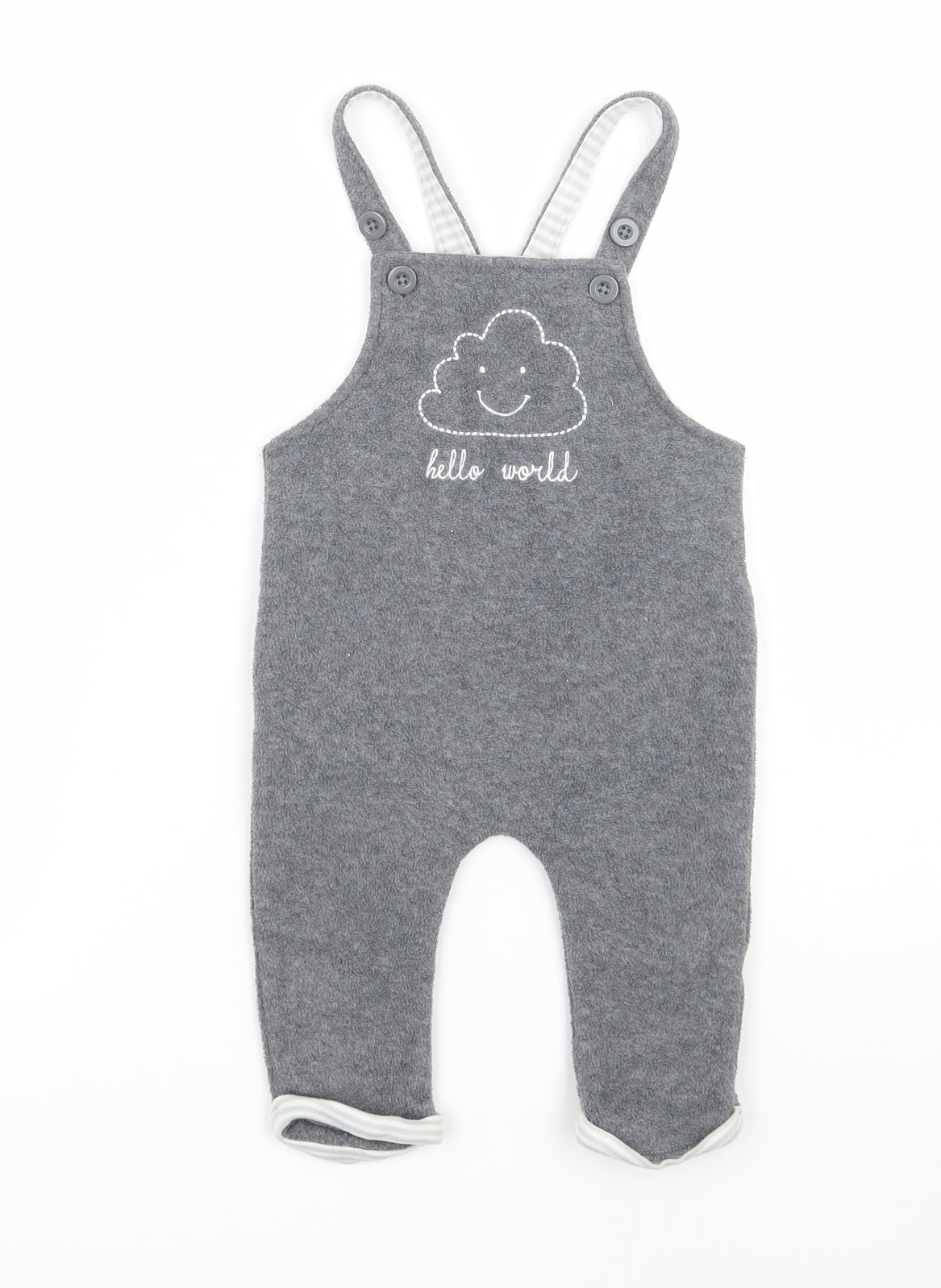 Matalan Baby Grey   Dungaree One-Piece Size 6-9 Months