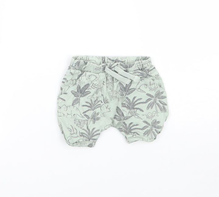 TU Baby Green Floral  Cropped Trousers Size 0-3 Months