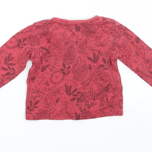 TU Boys Red Floral  Basic T-Shirt Size 3-6 Months