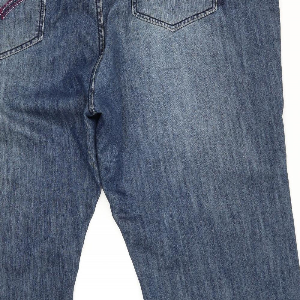 Evans Womens Blue   Straight Jeans Size 28 L28 in