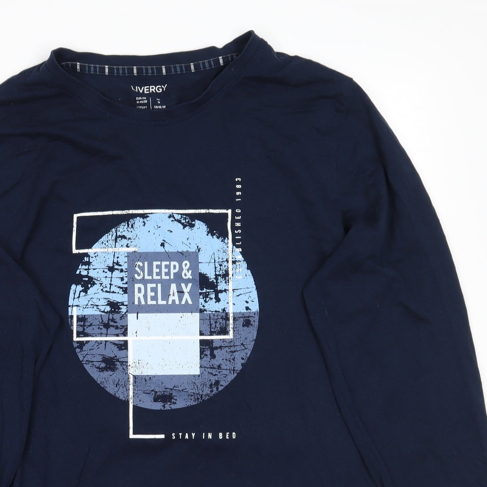 Liverly Mens Blue    T-Shirt Size M