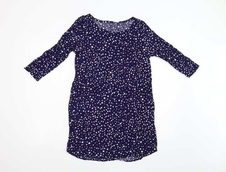 H&M Womens Blue Geometric  Slip Dress  Size S  - Stars