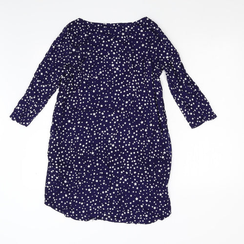 H&M Womens Blue Geometric  Slip Dress  Size S  - Stars