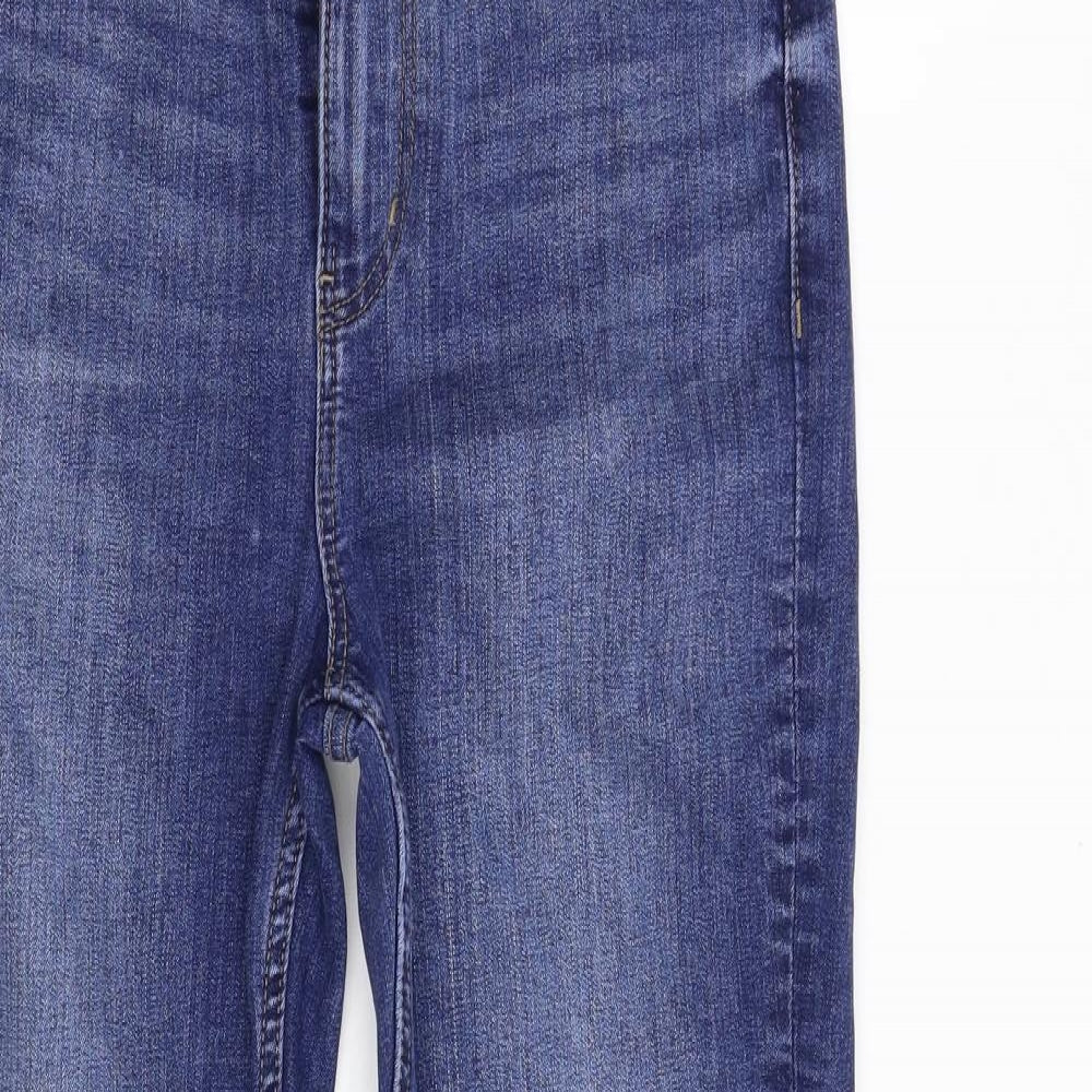 M&S Womens Blue  Denim Flared Jeans Size 10 L28 in - Short
