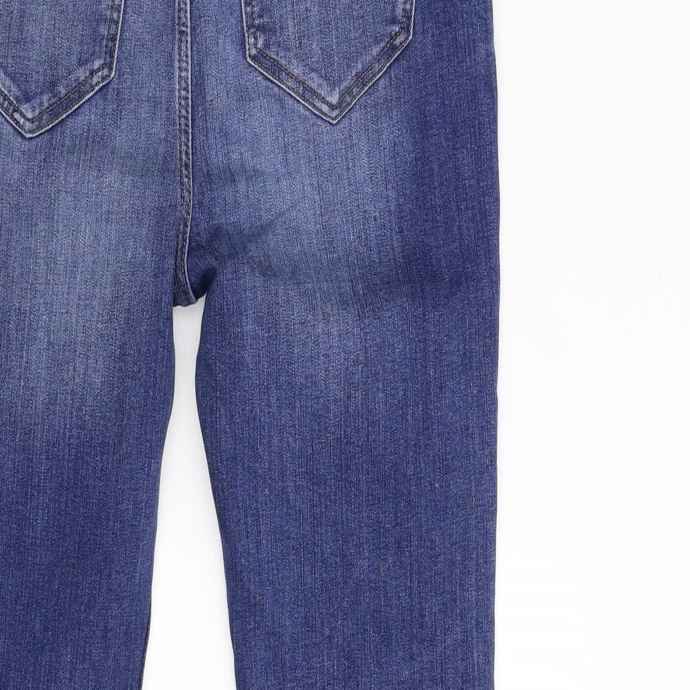 M&S Womens Blue  Denim Flared Jeans Size 10 L28 in - Short