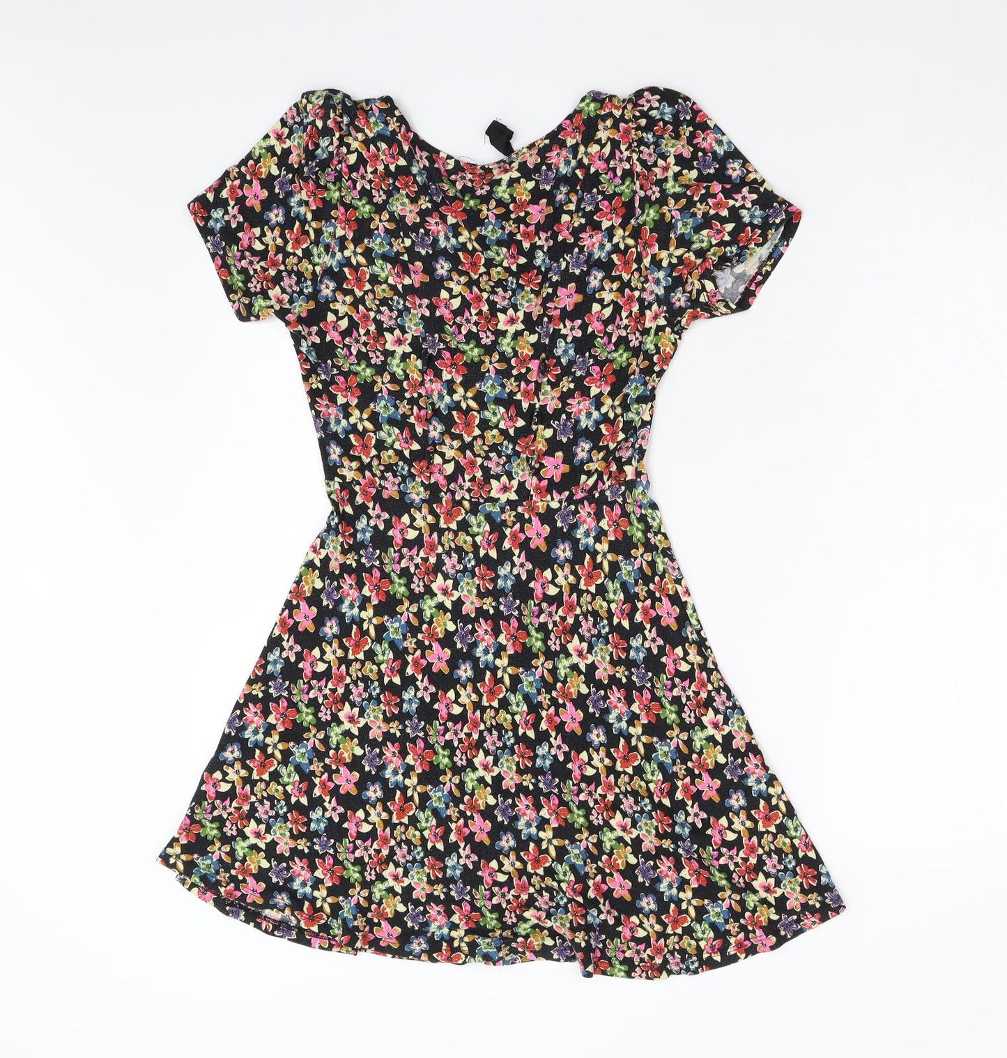Topshop Womens Multicoloured Floral  Fit & Flare  Size 4