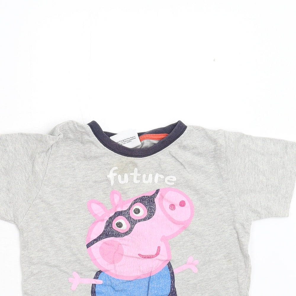 NEXT Baby Grey   Basic T-Shirt Size 18-24 Months  - Peppa Pig