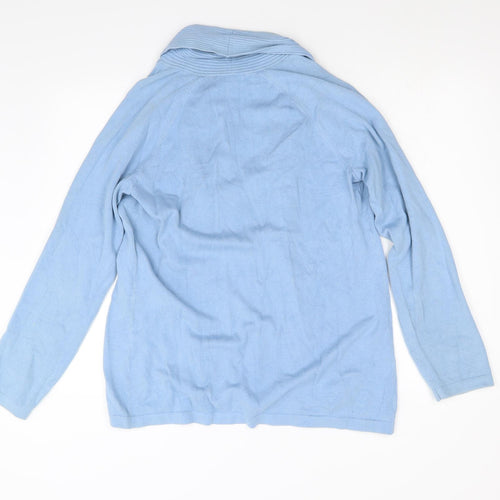 Lands' End Womens Blue   Cardigan Jumper Size M