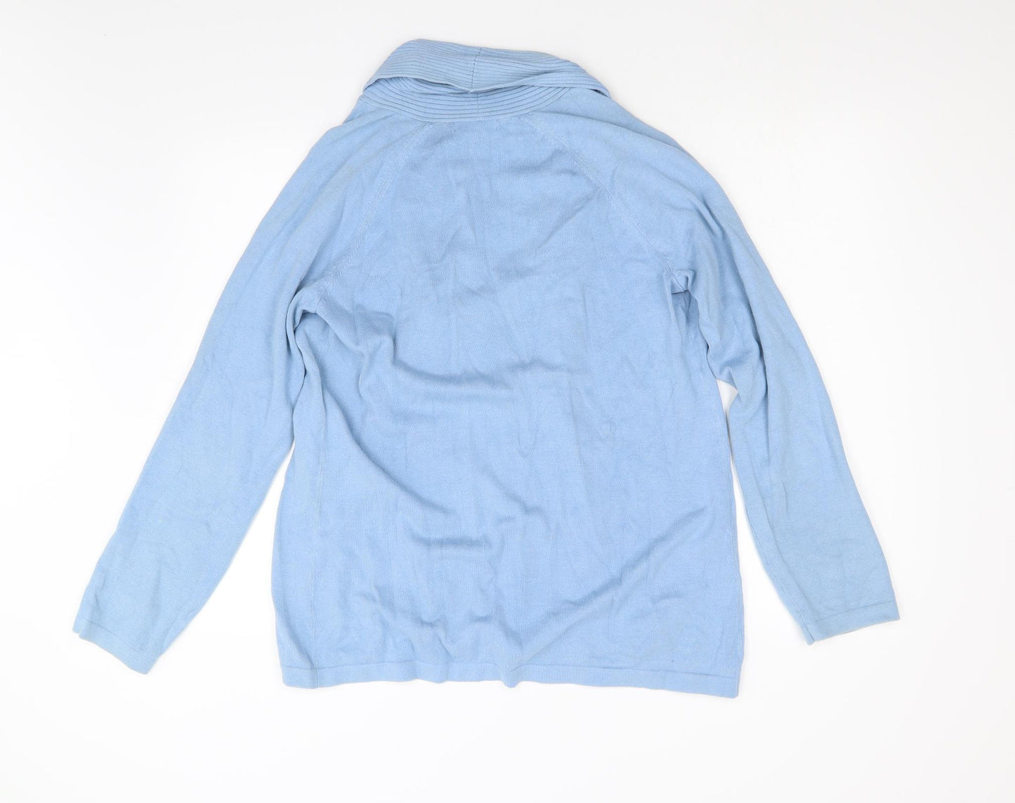 Lands' End Womens Blue   Cardigan Jumper Size M