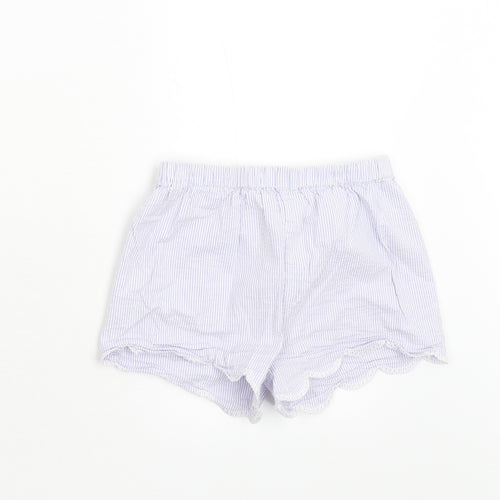 John Lewis Girls Blue Striped  Utility Shorts Size 10 Years