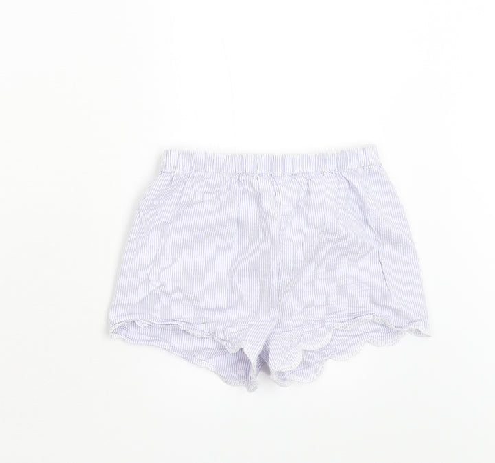 John Lewis Girls Blue Striped Utility Shorts Size 10 Years