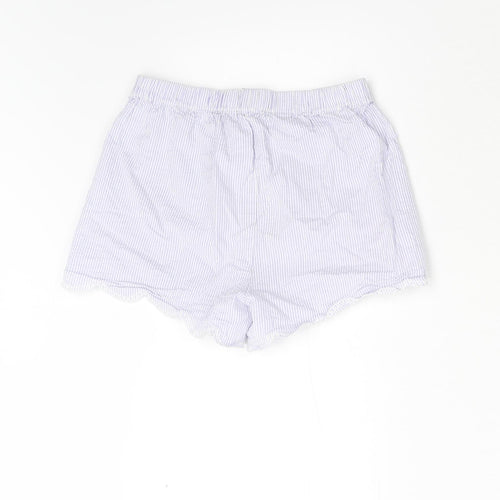 John Lewis Girls Blue Striped  Utility Shorts Size 10 Years