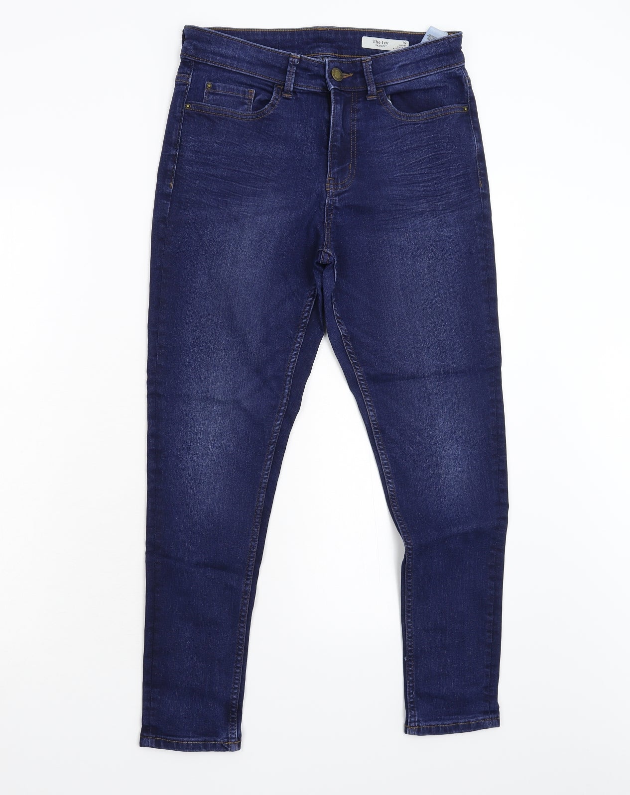M&S Womens Blue  Denim Skinny Jeans Size 10 L25 in