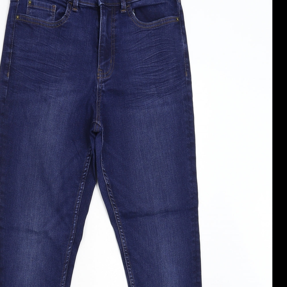 M&S Womens Blue  Denim Skinny Jeans Size 10 L25 in