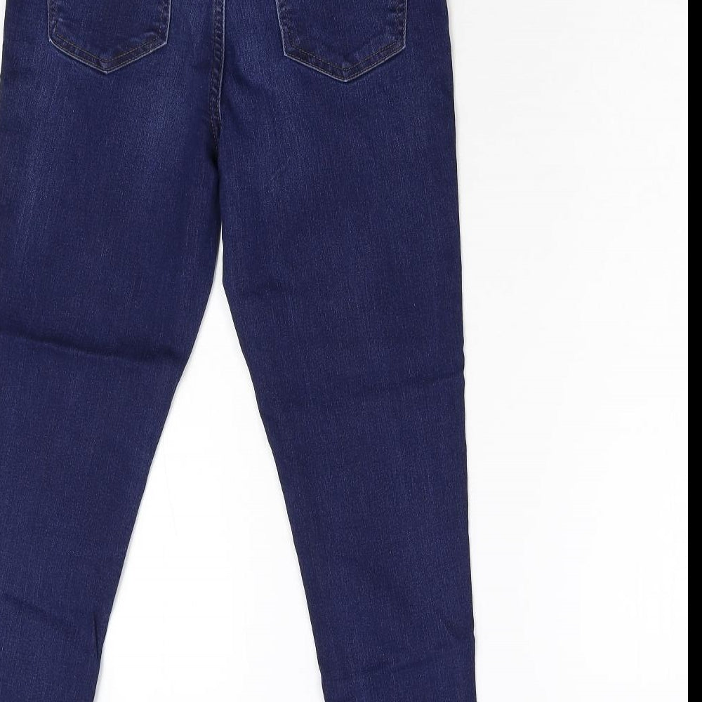 M&S Womens Blue  Denim Skinny Jeans Size 10 L25 in