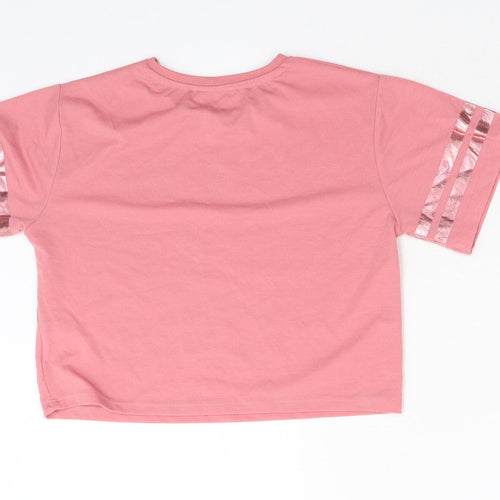 Miss Evie Girls Pink   Basic T-Shirt Size 11-12 Years