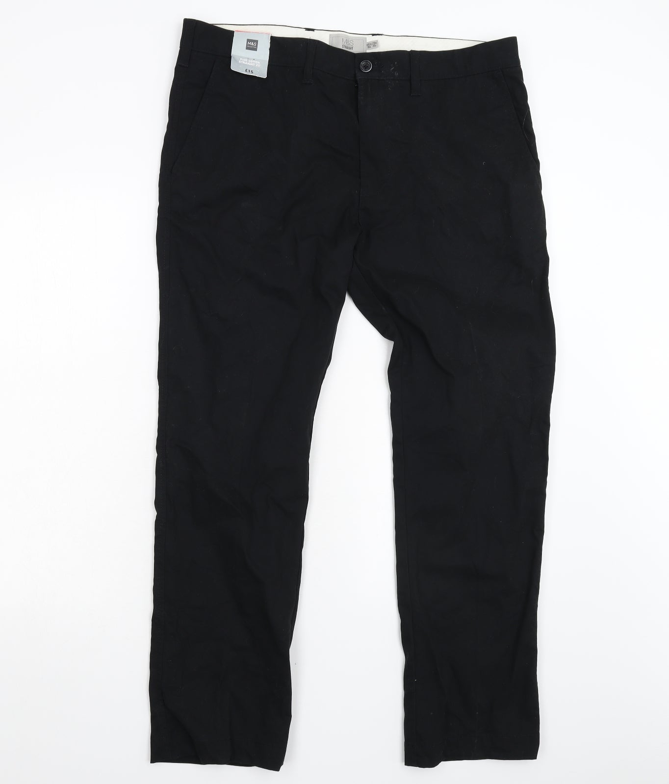 M&S Mens Black   Trousers  Size 36 L29 in
