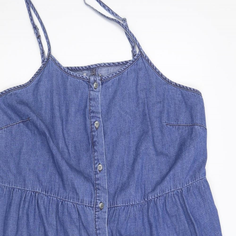 TU Womens Blue  Damask Slip Dress  Size 22