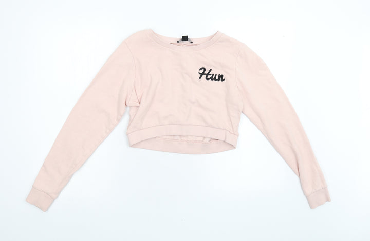 Select Womens Pink   Pullover Sweatshirt Size 12