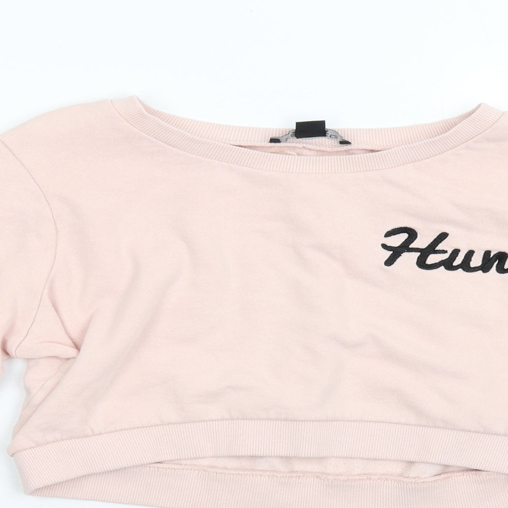 Select Womens Pink   Pullover Sweatshirt Size 12
