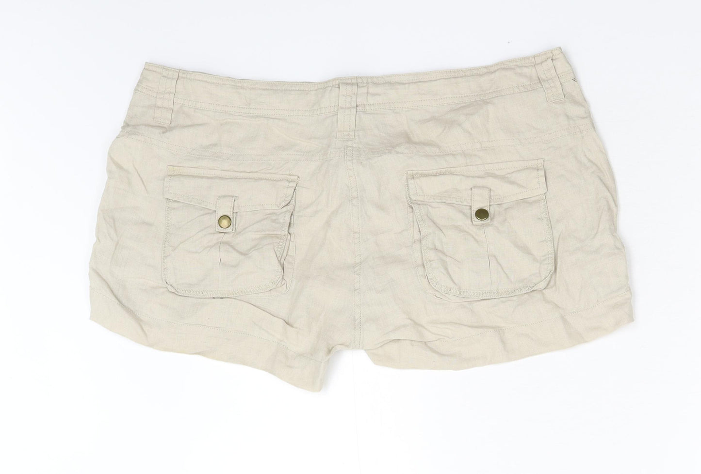 Primark Womens Beige   Hot Pants Shorts Size 16