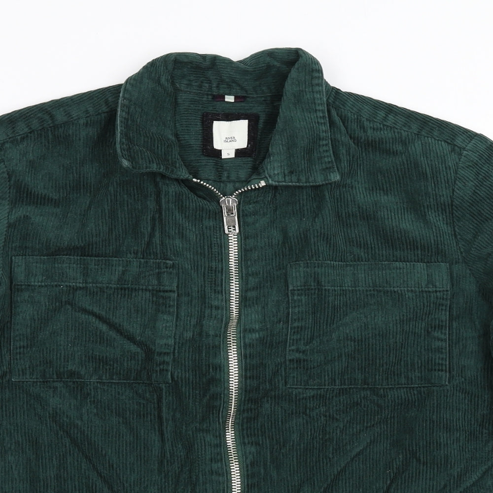 River Island Mens Green  Corduroy Jacket  Size S