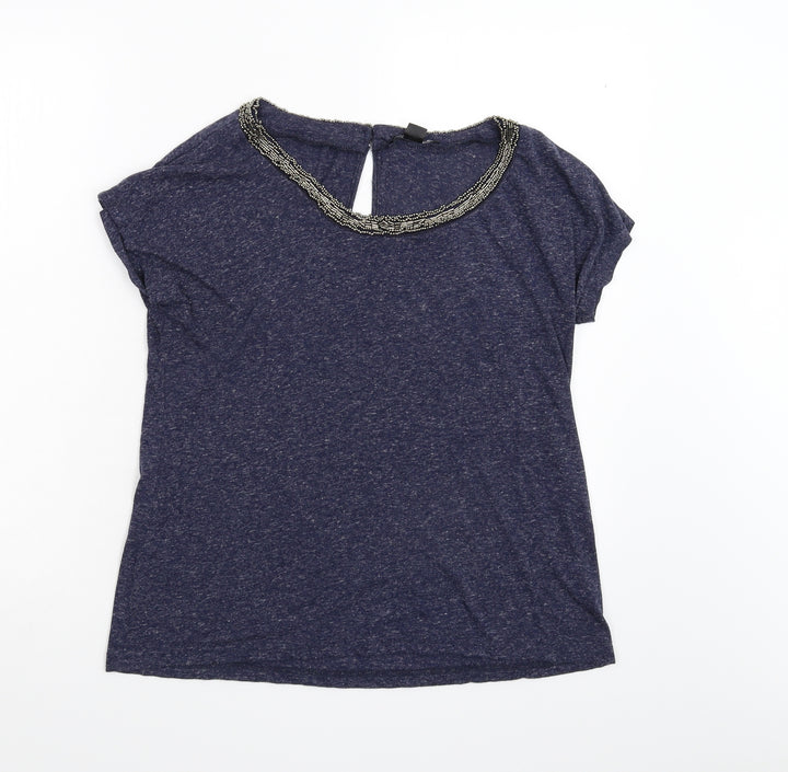 ESMARA Womens Blue   Basic T-Shirt Size 14