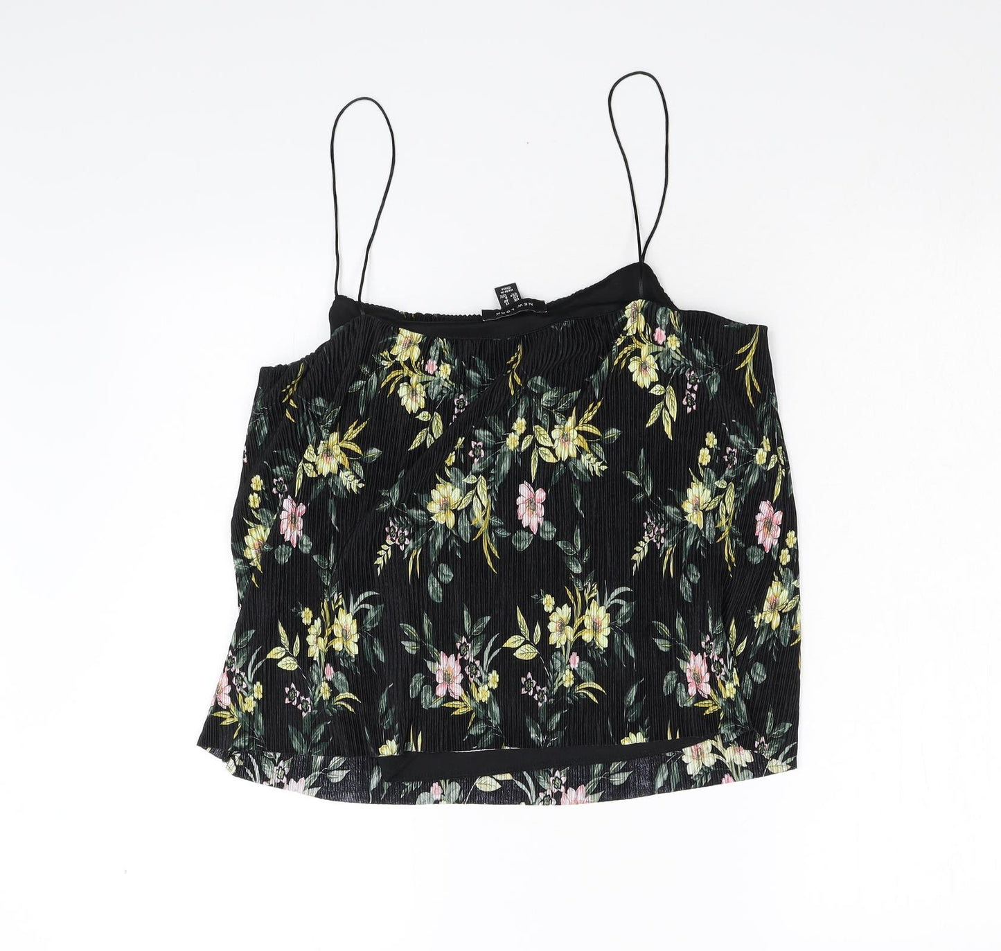 New Look Womens Black Floral  Camisole Tank Size 12