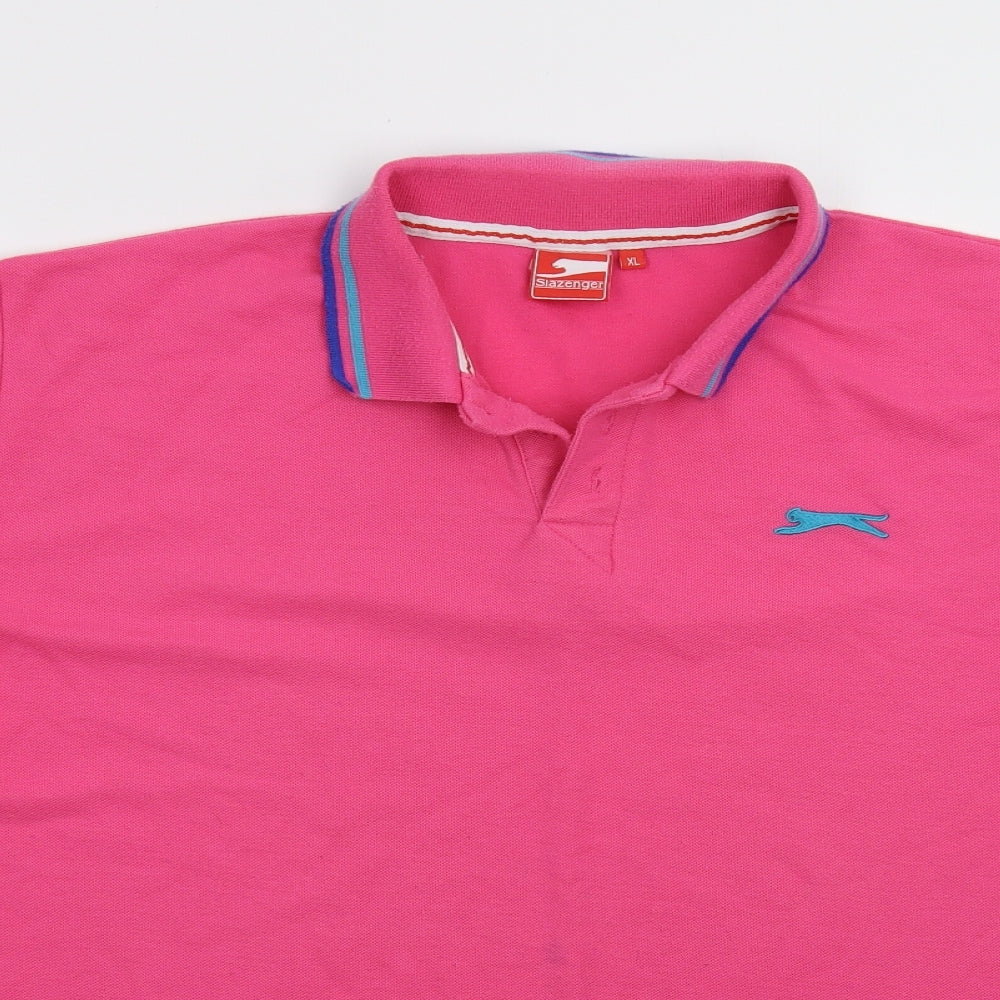 Slazenger Mens Pink    Polo Size XL