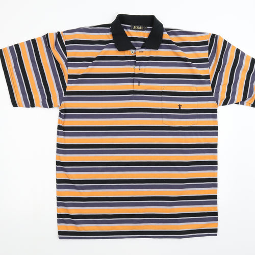 Jomi Mens Orange Striped   Polo Size XL