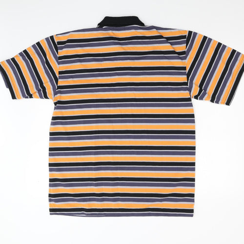Jomi Mens Orange Striped   Polo Size XL