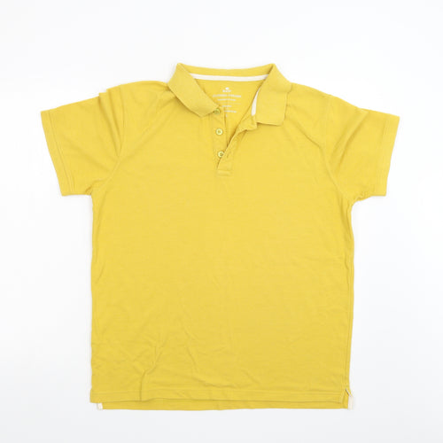 Easy Mens Yellow    Polo Size L