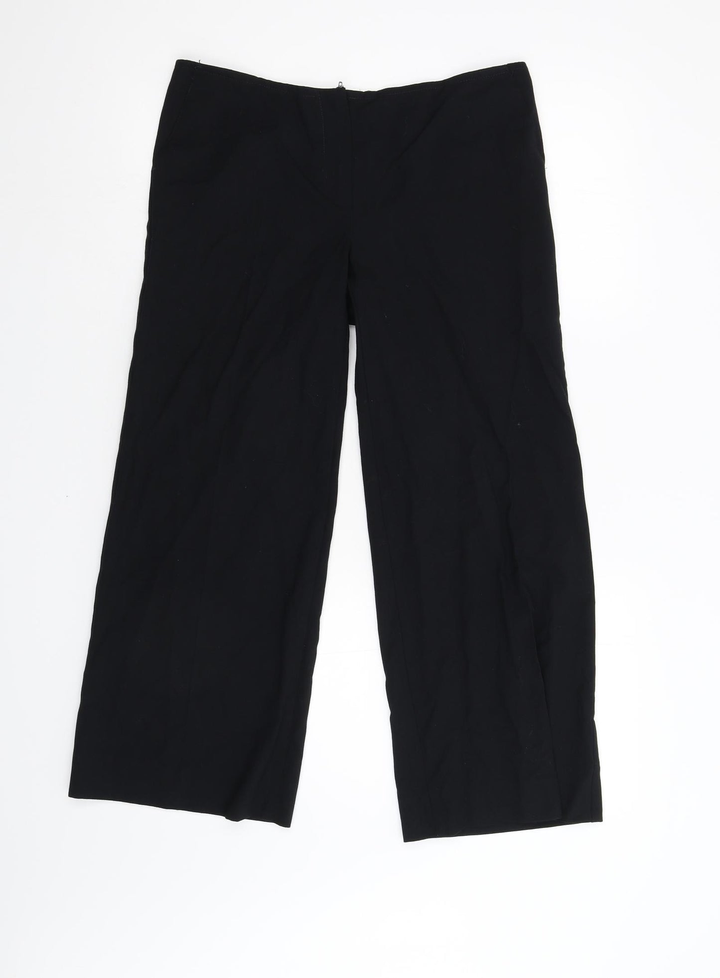 Preworn Womens Black   Trousers  Size 12 L26 in