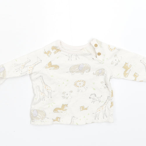 George Baby Multicoloured Animal Print  Basic T-Shirt Size 3-6 Months