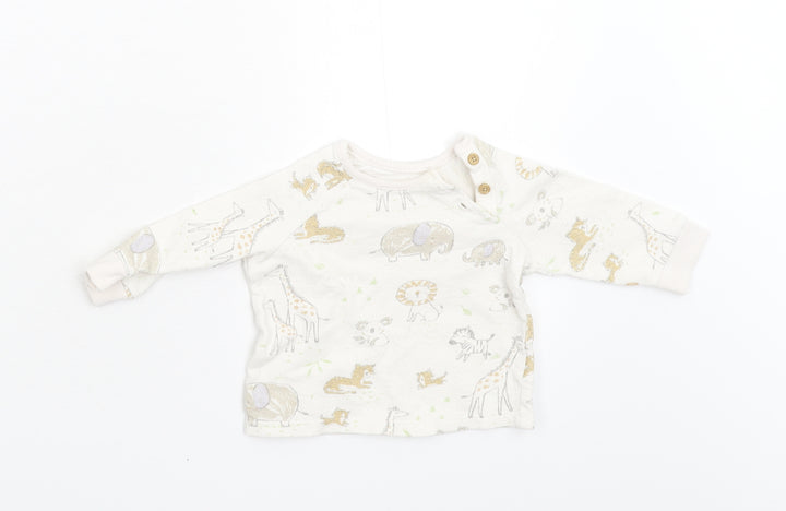 George Baby Multicoloured Animal Print Basic T-Shirt Size 3-6 Months