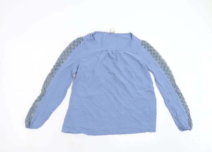 Monsoon Womens Blue Basic Blouse Size 8