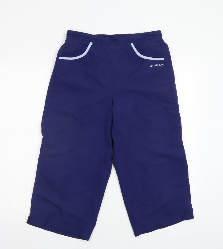 LA Gear Womens Blue Bermuda Shorts Size S - Elastic Waist Band
