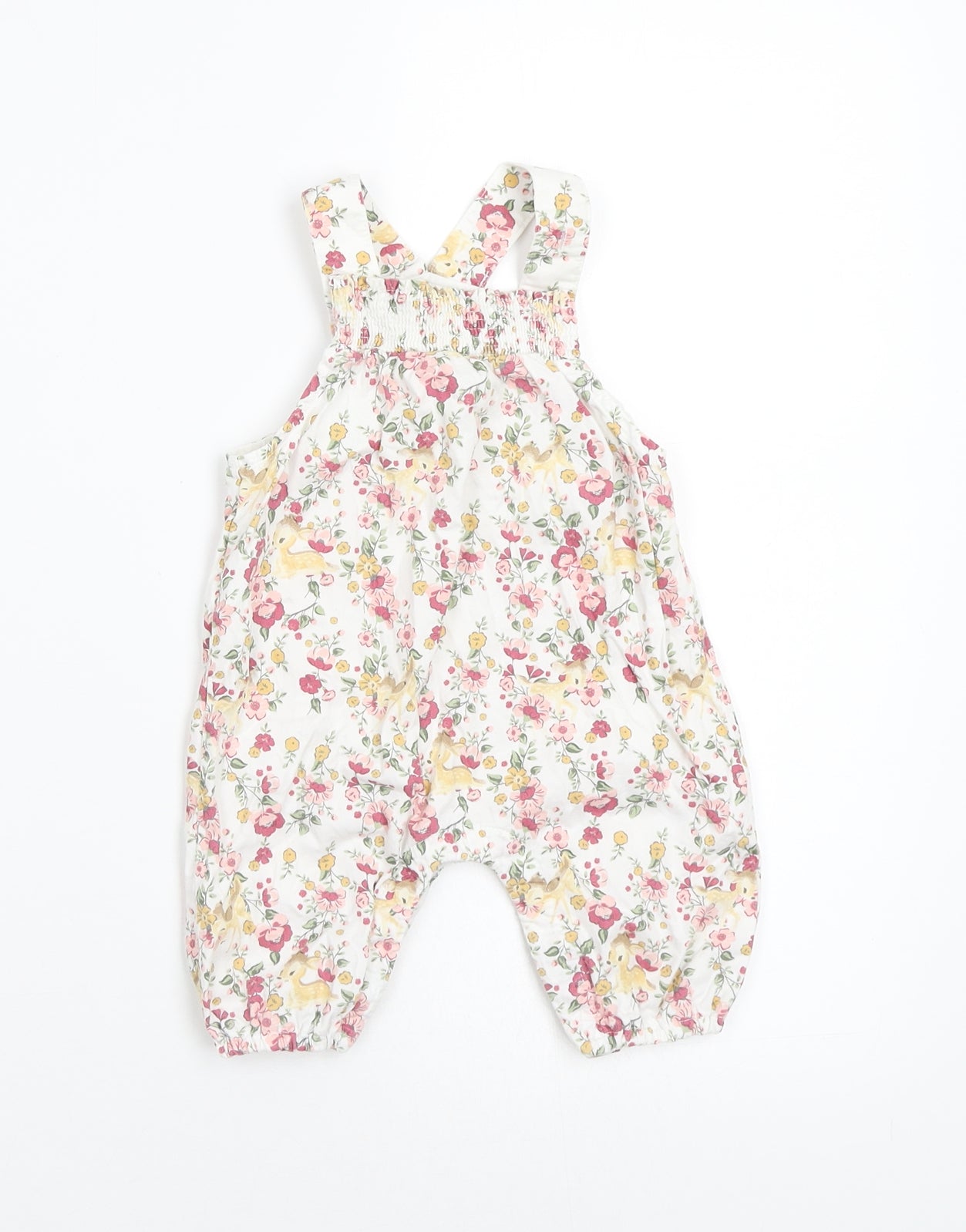 TU Baby White Floral  Coverall One-Piece Size 0-3 Months