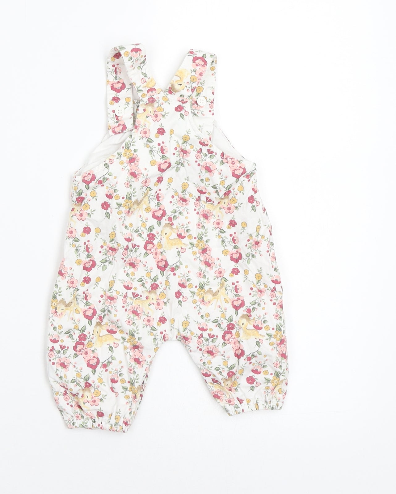 TU Baby White Floral  Coverall One-Piece Size 0-3 Months