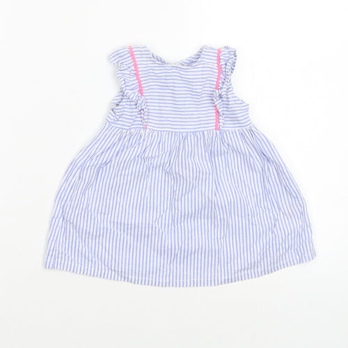 Lullaby Baby Blue Striped  A-Line  Size 0-3 Months