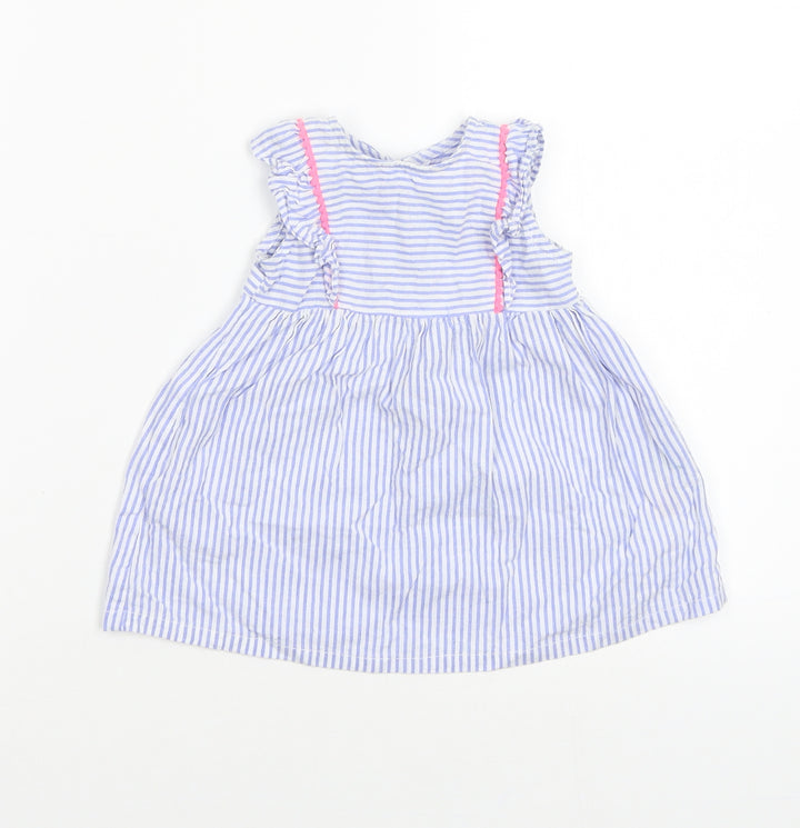 Lullaby Baby Blue Striped  A-Line  Size 0-3 Months