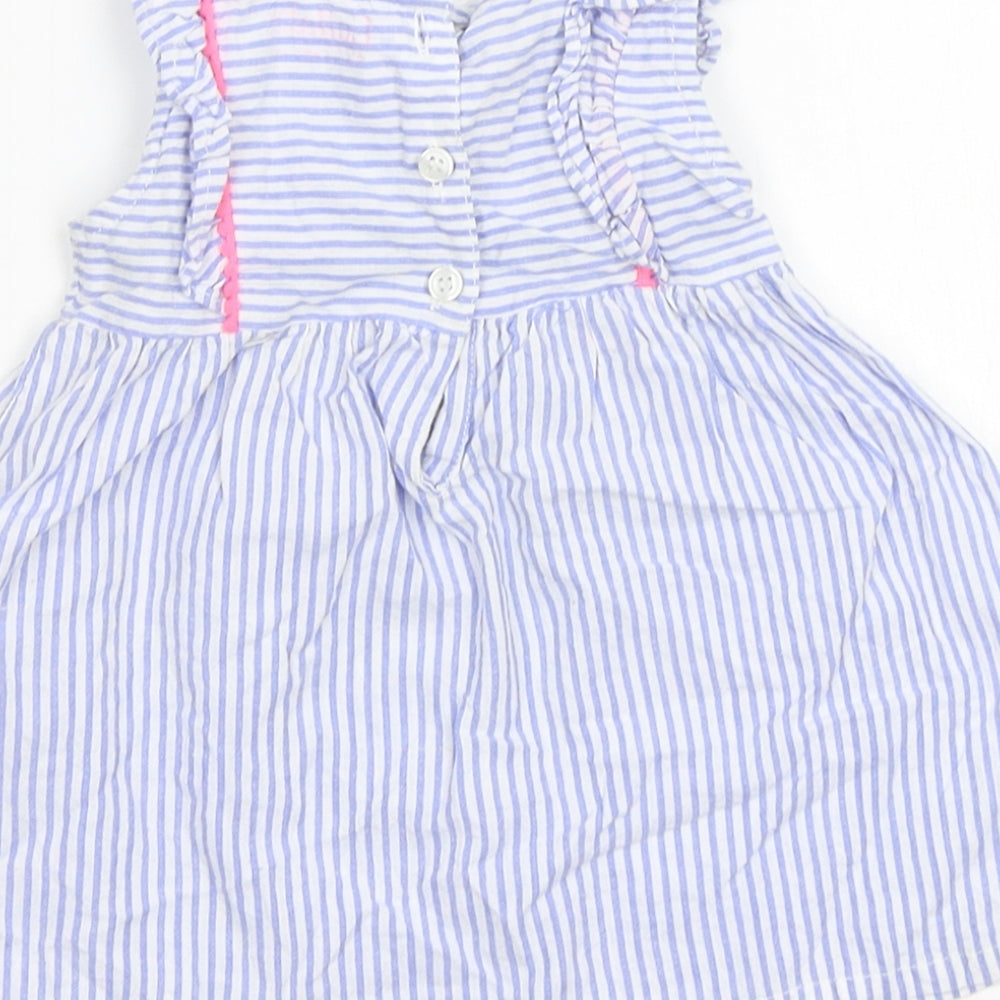 Lullaby Baby Blue Striped  A-Line  Size 0-3 Months