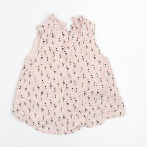 Fearne Girls Pink Geometric  Basic Blouse Size 2-3 Years