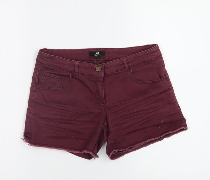 H&M Womens Purple Cut-Off Shorts Size 6