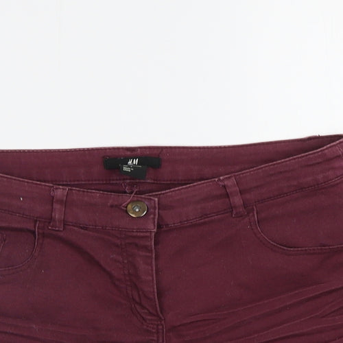 H&M Womens Purple   Cut-Off Shorts Size 6